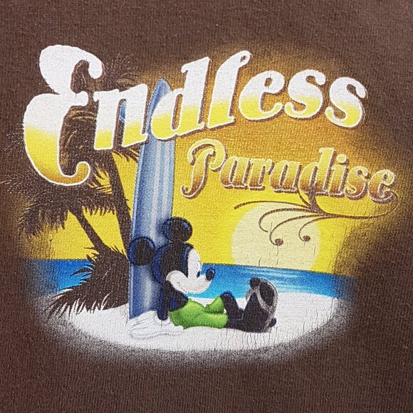 Vintage DISNEY Tee Shirt Large US L Beach Bum's Endless Paradise California - Picture 5 of 16